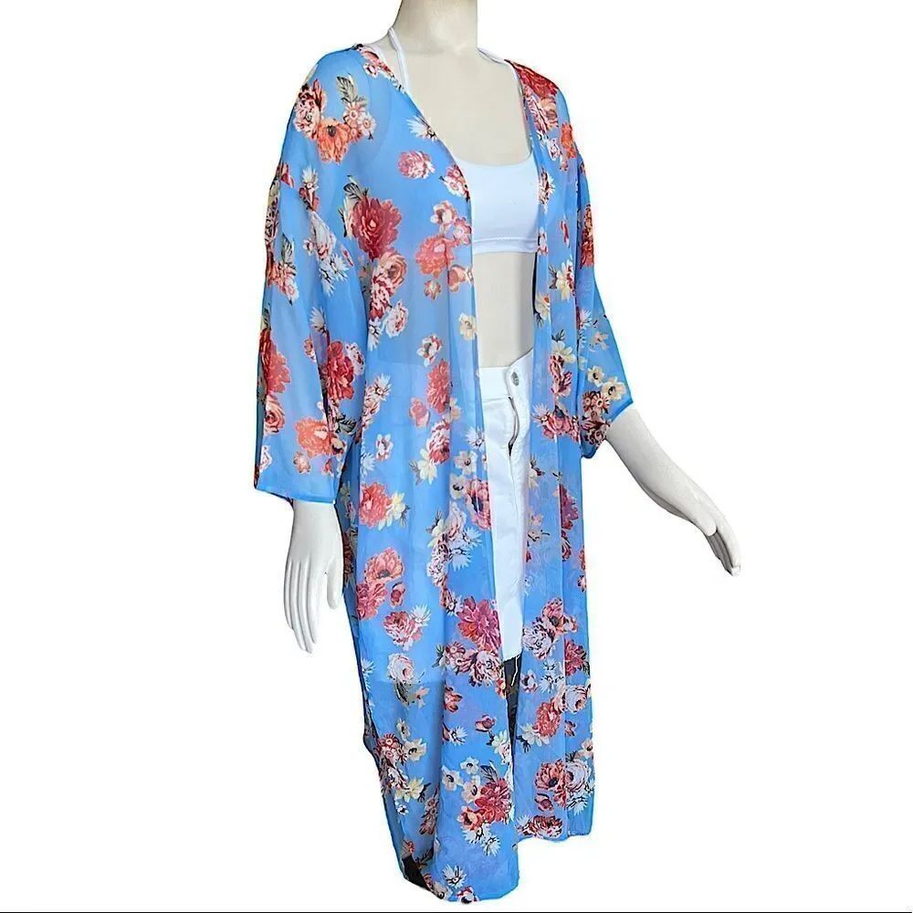 NWT Lucky Brand Floral Kimono Duster - Picture 10 of 16